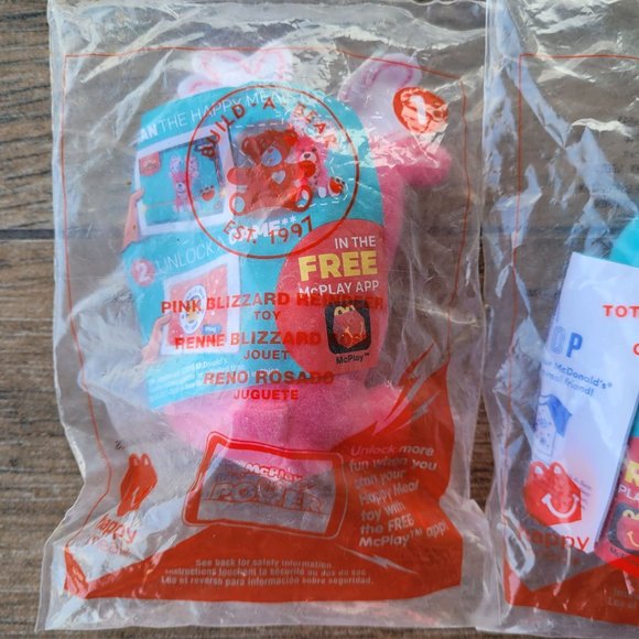 McDonald's Happy Meal Toy Build-A-Bear Workshop Bears 2015 Pink Blizzard Reindee - Picture 6 of 6
